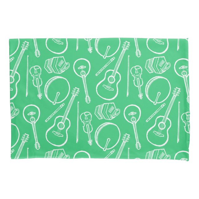 Irish Music Instruments Single Pillowcase Standard Kissenbezug (Vorderseite)