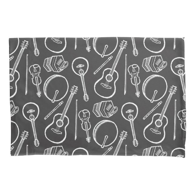 Irish Music Instruments Single Pillowcase Standard Kissenbezug (Vorderseite)