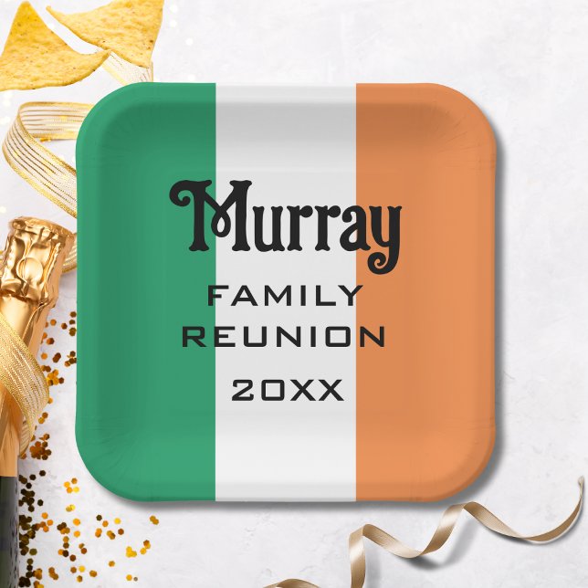 Irish Name Name Name Custom Pappteller (Von Creator hochgeladen)