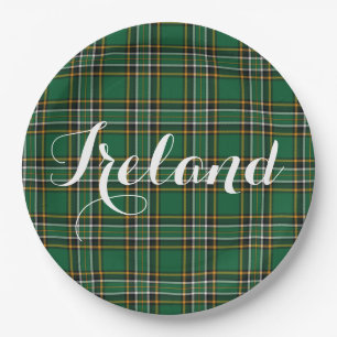 Irish National Tartan & Customizable Text Pappteller