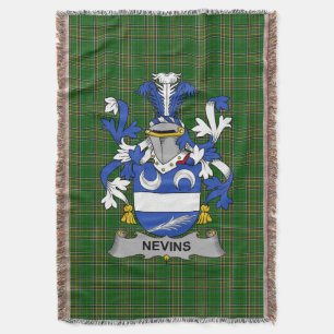 Irish Nevins oder McNevins Coat of Arms Family Cre Decke