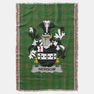 Irish Newsom oder Newsam Coat of Arms Familienwapp Decke