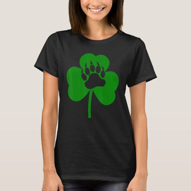 Irish Niedlich Bear Paw C St Patrick's Day Lucky S T-Shirt (Vorderseite)