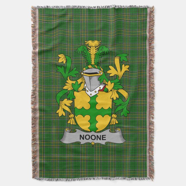 Irish Noone oder O_Noone Coat of Arms Familienwapp Decke (Vorderseite Vertikal)