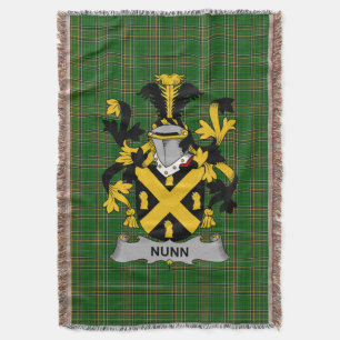 Irish Nunn Coat of Arms Familienwappen Irland Decke