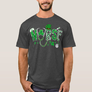Irish Nurse St Patricks Day Kleeblatt Stethocsope  T-Shirt