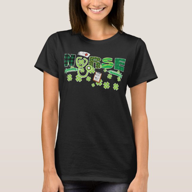 Irish Nurse St Patricks Day Scrub Saint Paddys T-Shirt (Vorderseite)