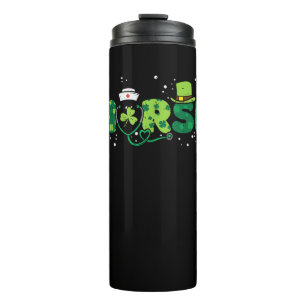 Irish Nurse Stethoscope Scrub St Patricks Day Nurs Thermosbecher
