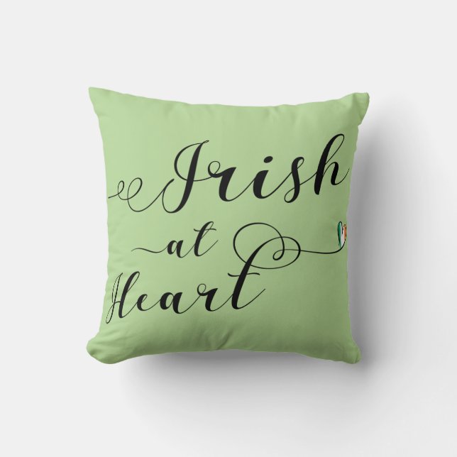 Irish on Heart Throw Cushion Kissen (Vorderseite)
