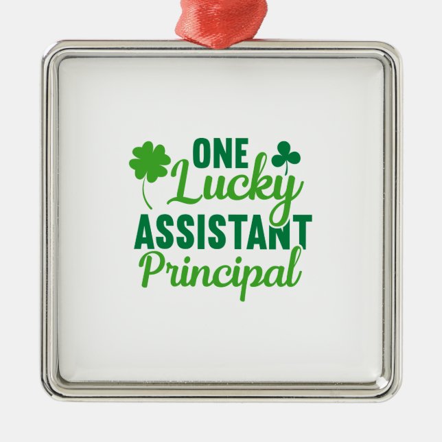 Irish One Lucky Assistant Principal Ornament Aus Metall (Vorne)