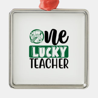 Irish One Lucky Teacher Ornament Aus Metall