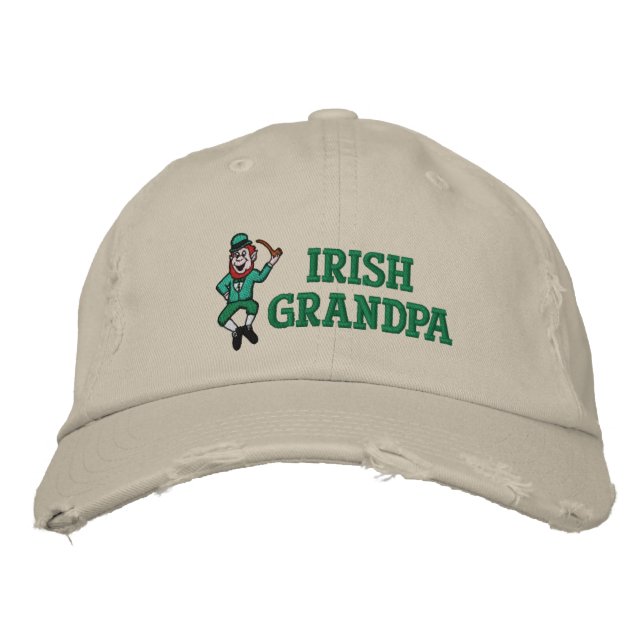 Irish Opa Stickerhat Bestickte Baseballkappe (Vorderseite)