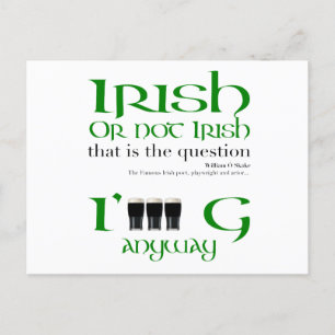 Irish Original St Patrick's Day HHP Einladungspostkarte