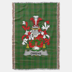 Irish Owens Coat of Arms Familienwappen Irland Decke