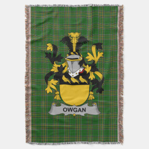 Irish Owgan Coat of Arms Familienwappen Irland Decke