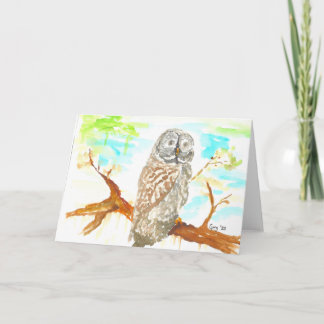 Irish Owl Dankeschön Card Dankeskarte