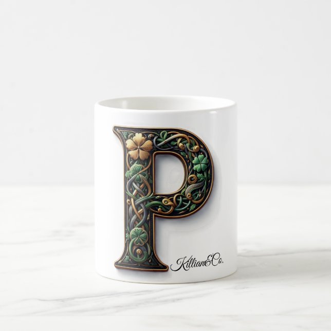 Irish P Monogram Coffee Mug Kaffeetasse (Mittel)