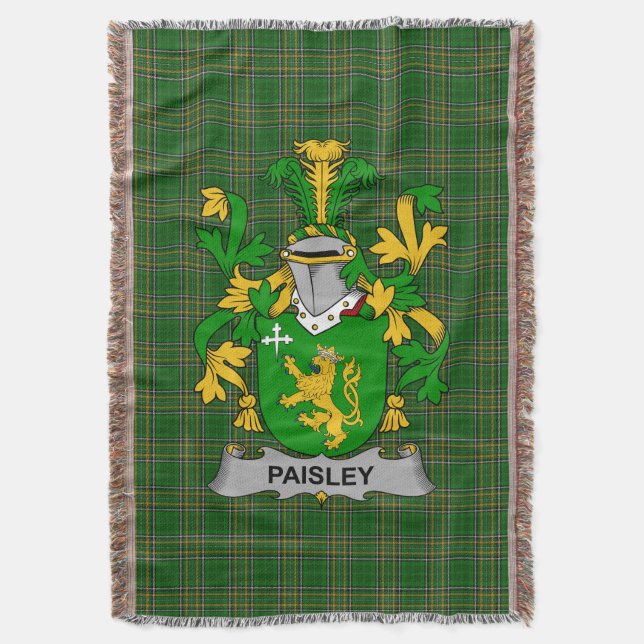 Irish Paisley Coat of Arms Familienwappen Irland Decke (Vorderseite Vertikal)
