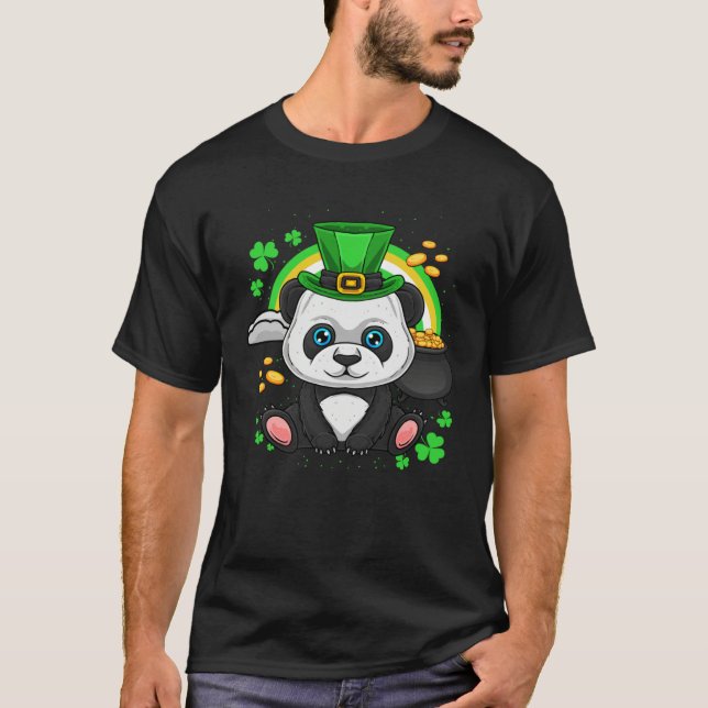Irish Panda Bear Cute St Patrick s Day St Paddys D T-Shirt (Vorderseite)