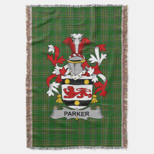 Irish Parker Coat of Arms Familienwappen Irland Decke