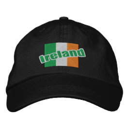 Irish Patriotic Ireland Flag and Text Bestickte Kappe