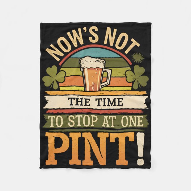 Irish Patty's Grün St Paddy Lustiger Saint Patrick Fleecedecke (Vorderseite)