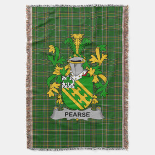 Irish Pearse Coat of Arms Familienwappen Irland Decke