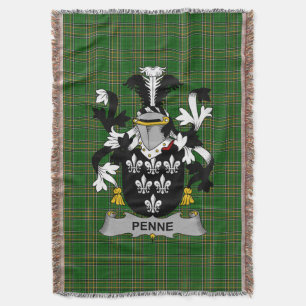 Irish Penne oder Penn Coat of Arms Familienwappen Decke