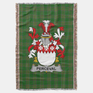 Irish Perceval Coat of Arms Familienwappen Irland Decke