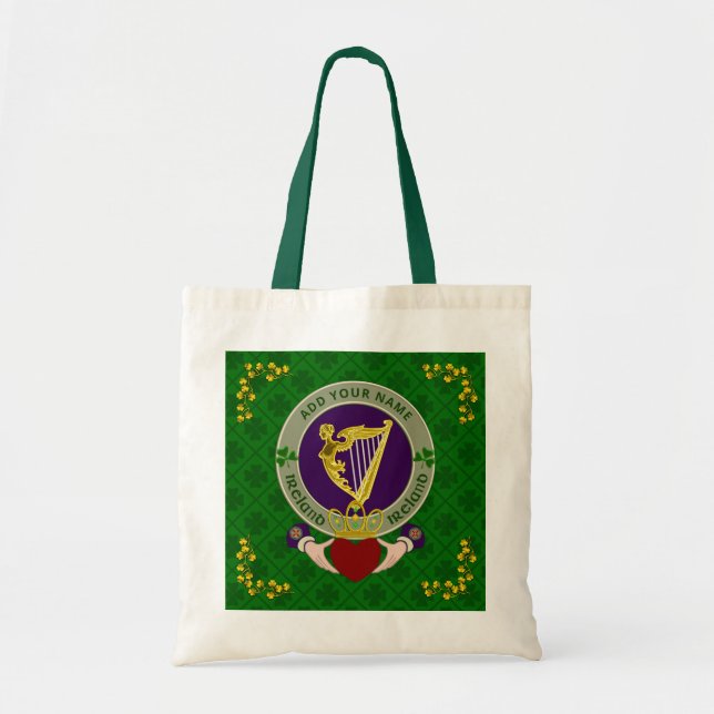 Irish Personalisiert Claddagh Tragetasche (Vorne)