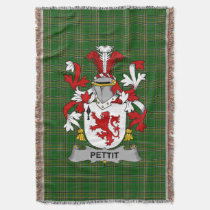 Irish Pettit Coat of Arms Familienwappen Irland Decke