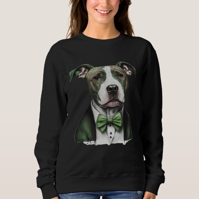 Irish Pitbull Happy St Patrick s Day St Patrick s  Sweatshirt (Vorderseite)