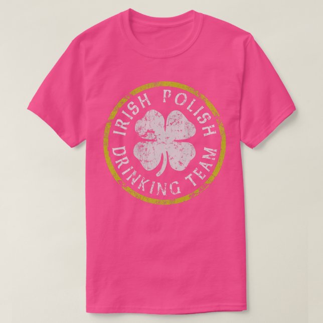 Irish Polish Drink Team St Patricks Day T-Shirt (Design vorne)