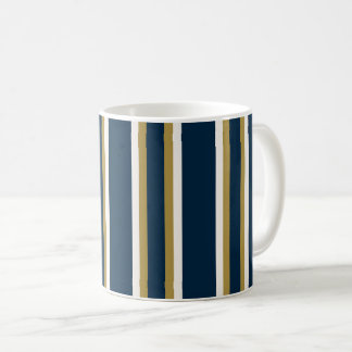 Irish Polo stripes Blue and Gold Kaffeetasse