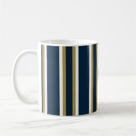 Irish Polo stripes Blue and Gold Kaffeetasse