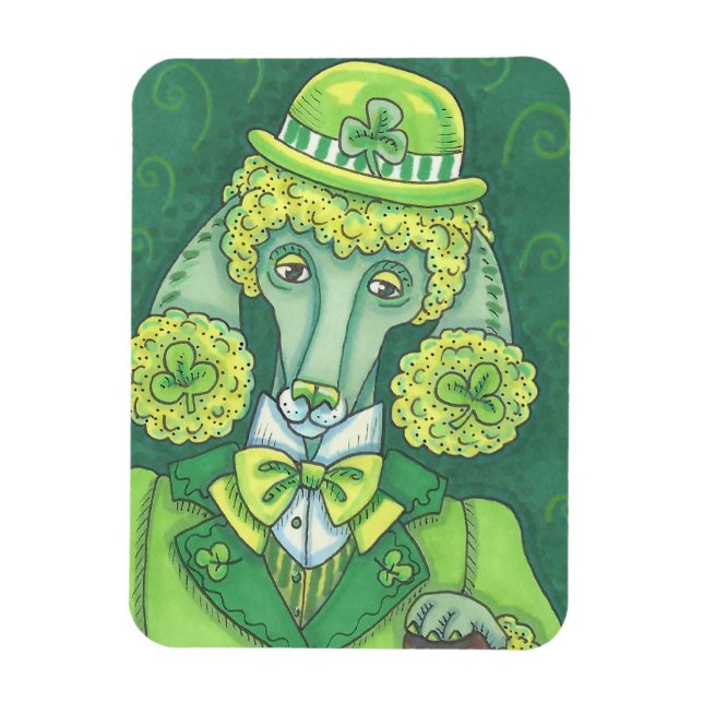 Irish Poodle ST. PATRICK'S DAY DOG MAGNET *Benutze (Vertikal)