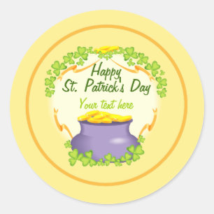 Irish Pot of Gold Runder Aufkleber