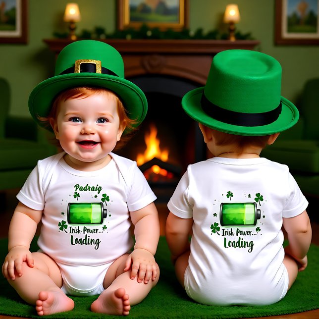 Irish Power… Loading Baby Strampler (Irish Power… Loading Baby Bodysuit)