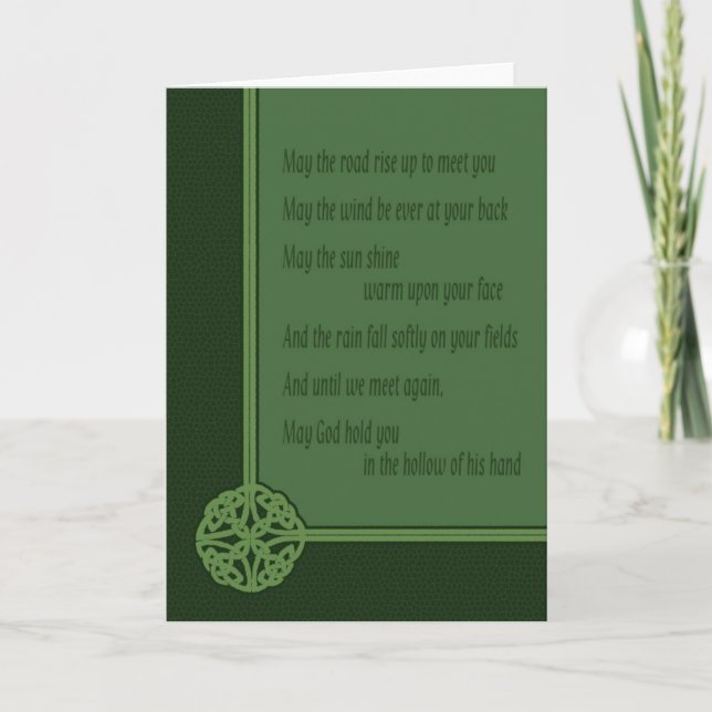 Irish Prayer Card Karte (Vorderseite)