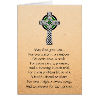 Irish Prayer Celtic Cross Grußkarte