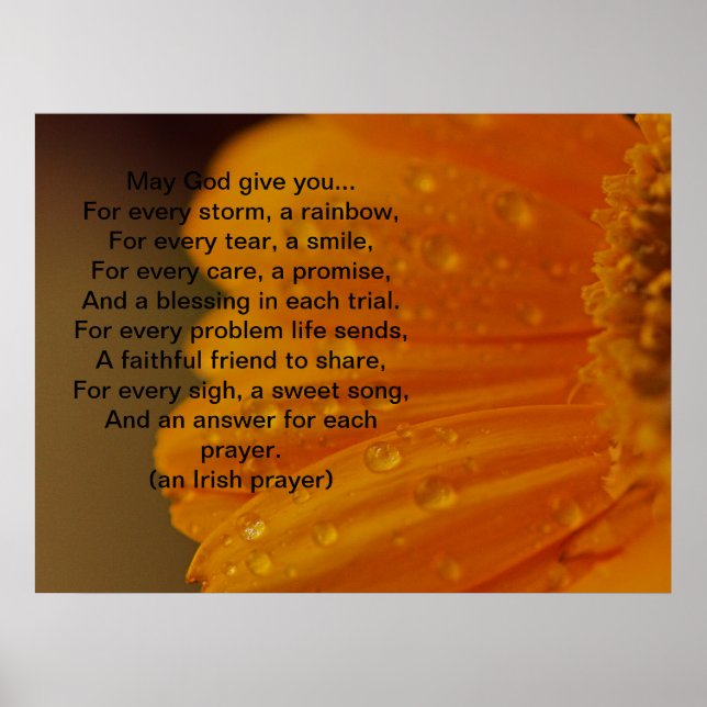 Irish Prayer Print Poster (Vorne)