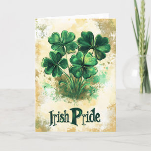 Irish Pride Clovers St. Patrick's Day Feiertagskarte