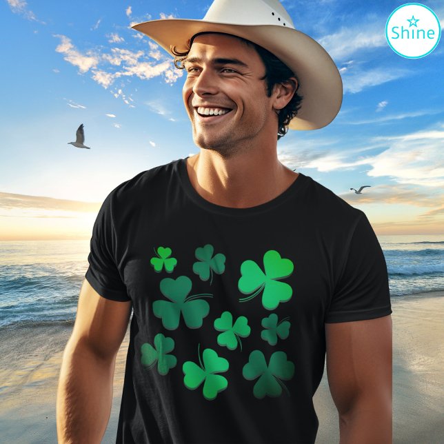 Irish Pride Green Clover Kleeblatt St Patrick's Da T-Shirt (Von Creator hochgeladen)