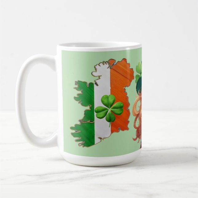 IRISH PRIDE und vierblättrige Klee— Kaffeetasse (Links)