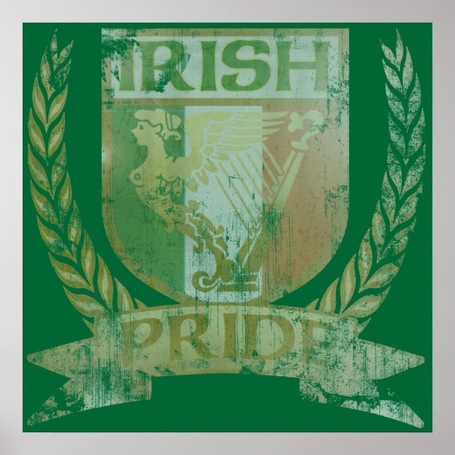 Irish Pride Wappen Poster (Vorne)