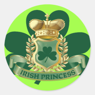 Irish Princess Runder Aufkleber