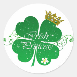 Irish Princess Runder Aufkleber
