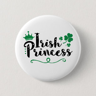 Irish Princess Women St Patrick's Day Script Button