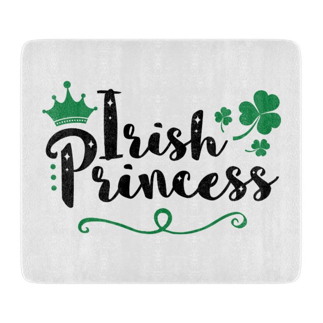 Irish Princess Women St Patrick's Day Script Schneidebrett (Vorderseite)
