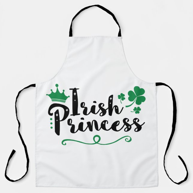 Irish Princess Women St Patrick's Day Script Schürze (Vorderseite)
